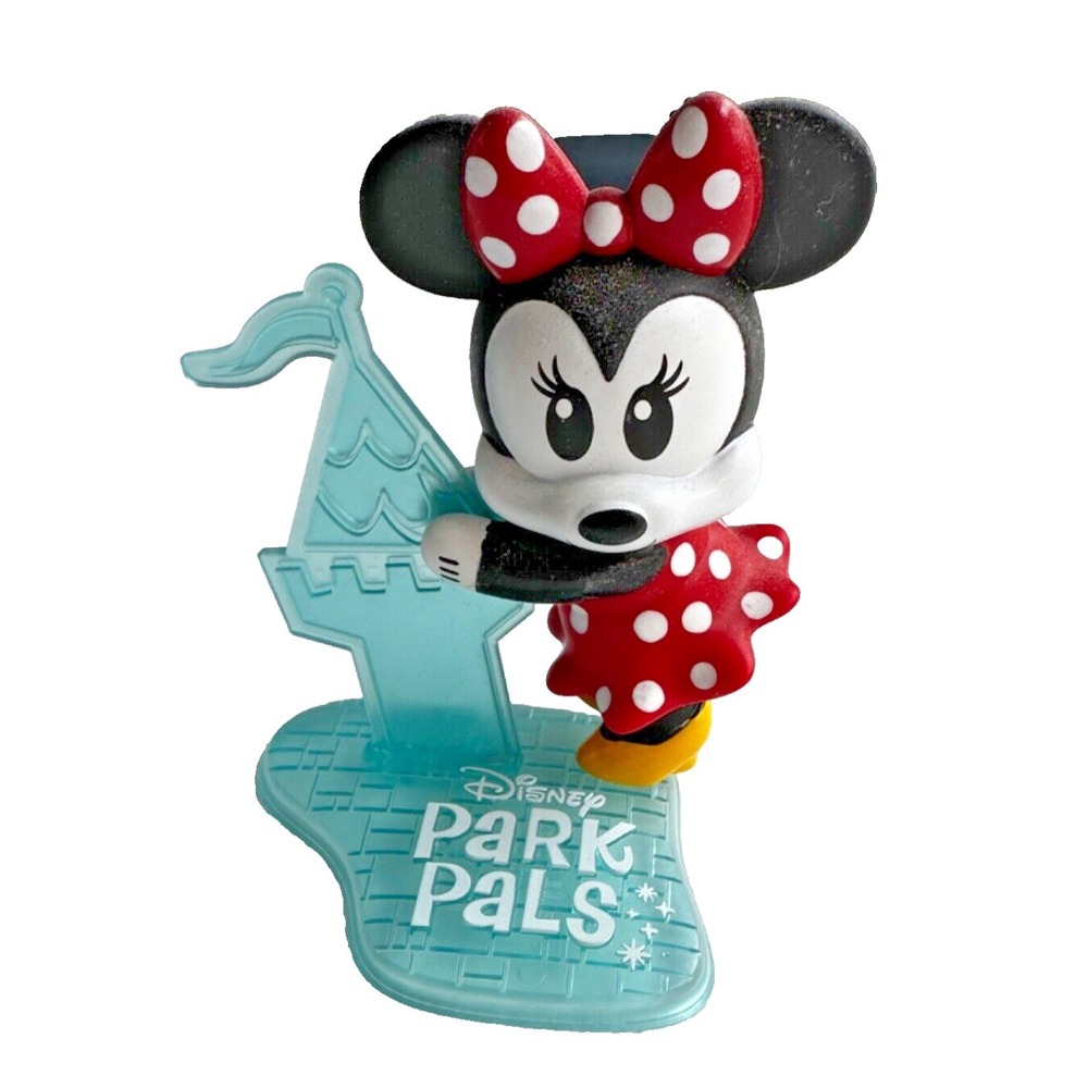 Disney Parks Minnie Mouse Park Pals Clip On Bag Backpack Charm‎ Red Bow Figure